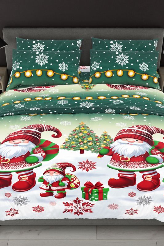 Комплект постільної білизни євро "Новорічна"